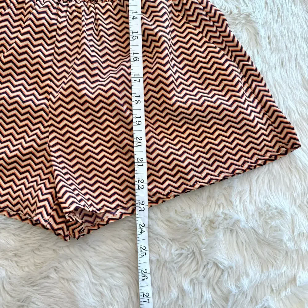 Jenny Han Zig Zag Printed Strapless Romper XS